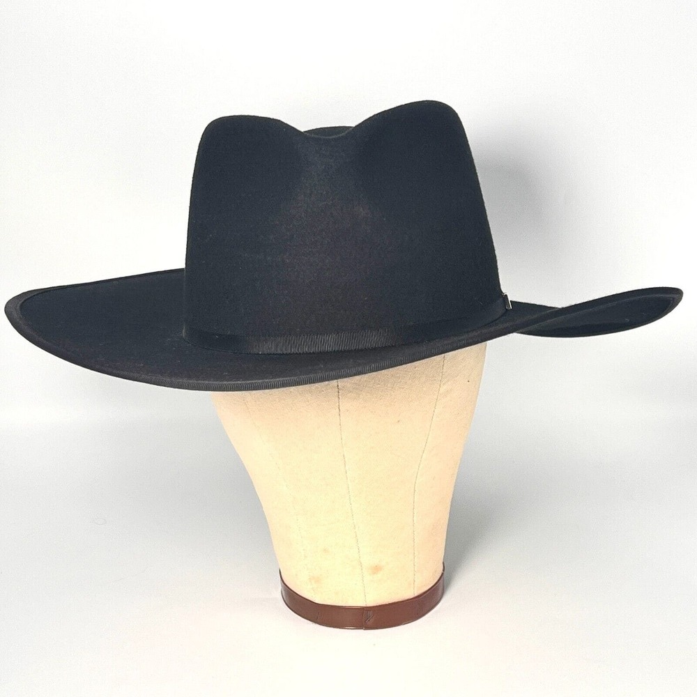 NEW Olive & Pique Black 100% Wool Cowboy Western Country Hat Adult L MSRP $104